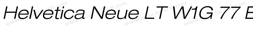Helvetica Neue LT W1G 77 Bold conde字体转换